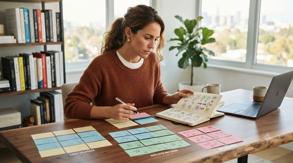 Analyzing customer discovery interviews for thematic saturation