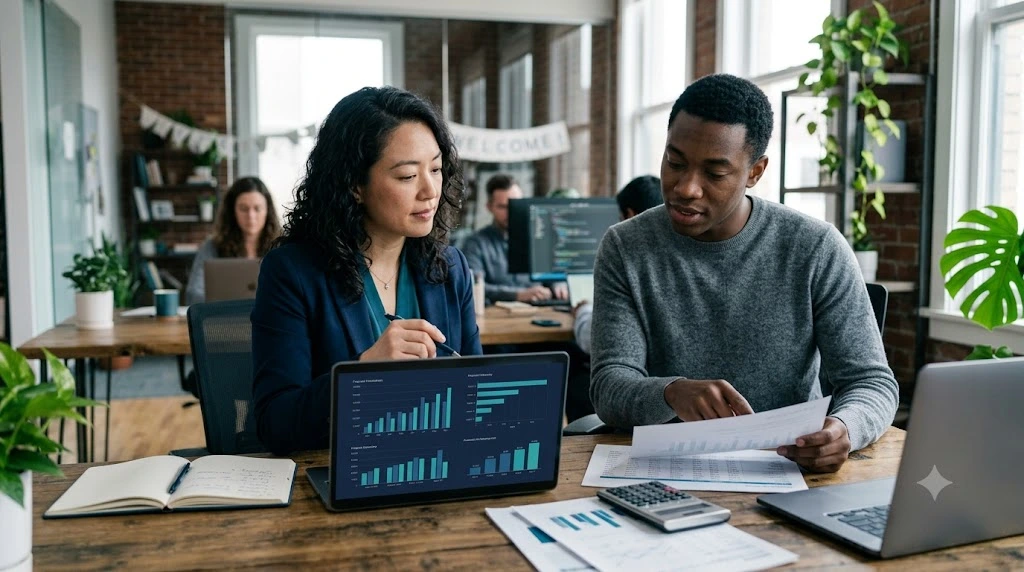 Founder calculating first employee hiring costs and startup runway