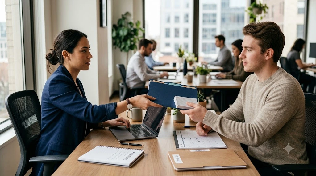founder handing routine startup tasks to a team member