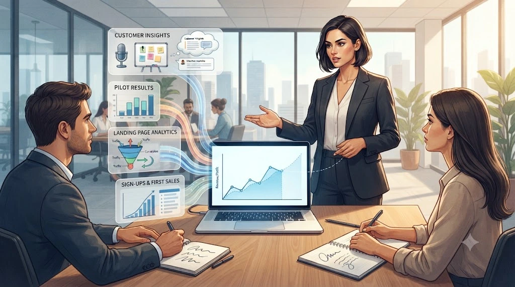 Founder defending financial projections using early startup evidence